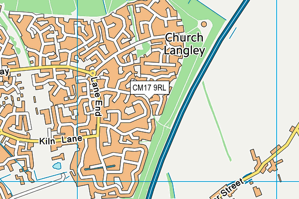 CM17 9RL map - OS VectorMap District (Ordnance Survey)