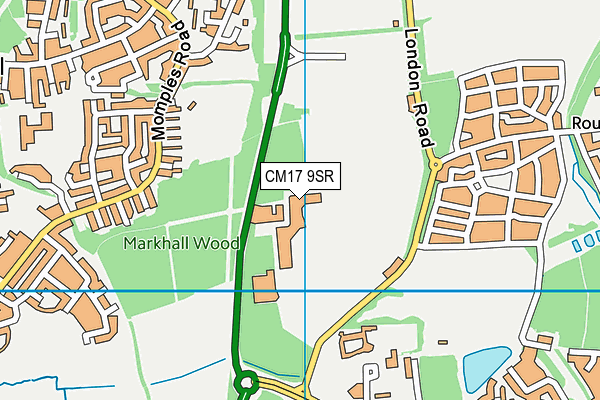 CM17 9SR map - OS VectorMap District (Ordnance Survey)