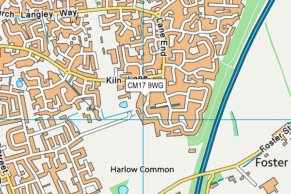 CM17 9WG map - OS VectorMap District (Ordnance Survey)