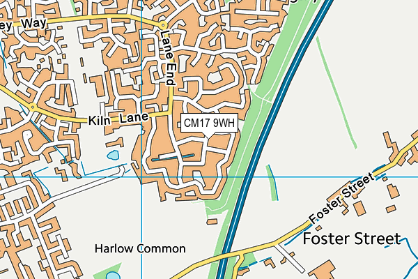 CM17 9WH map - OS VectorMap District (Ordnance Survey)