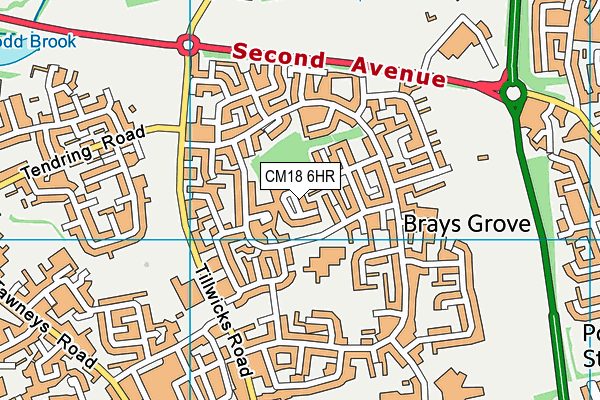 CM18 6HR map - OS VectorMap District (Ordnance Survey)