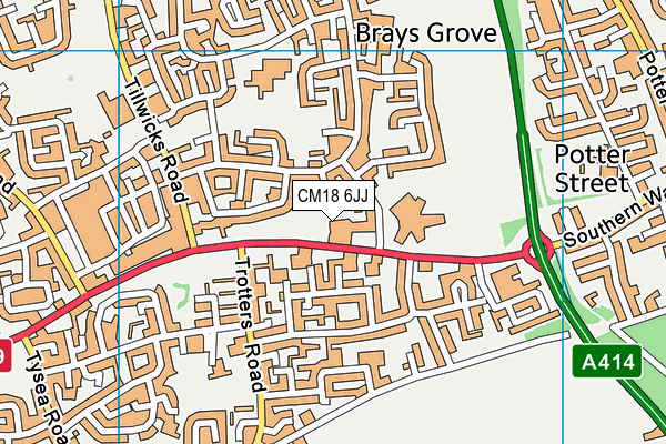 Holy Cross Catholic Primary School, Harlow map (CM18 6JJ) - OS VectorMap District (Ordnance Survey)