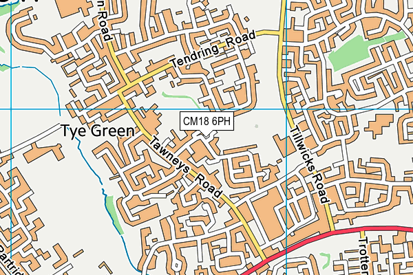 CM18 6PH map - OS VectorMap District (Ordnance Survey)