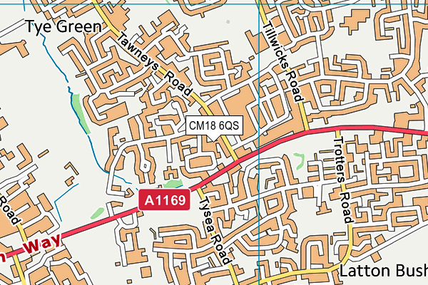 CM18 6QS map - OS VectorMap District (Ordnance Survey)