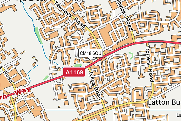 CM18 6QU map - OS VectorMap District (Ordnance Survey)