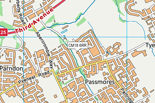 CM18 6RR map - OS VectorMap District (Ordnance Survey)