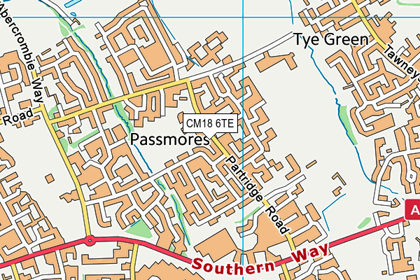 Abbotsweld Primary Academy map (CM18 6TE) - OS VectorMap District (Ordnance Survey)