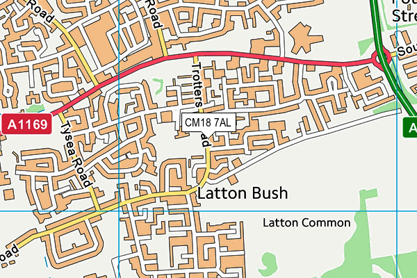 CM18 7AL map - OS VectorMap District (Ordnance Survey)