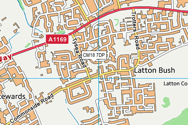 CM18 7DP map - OS VectorMap District (Ordnance Survey)