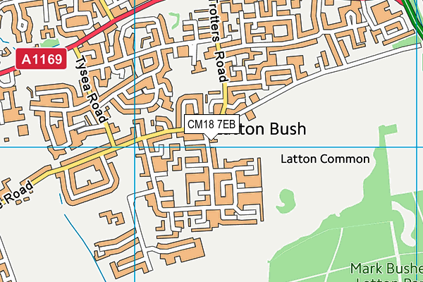 CM18 7EB map - OS VectorMap District (Ordnance Survey)