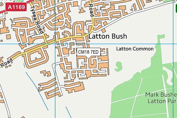CM18 7ED map - OS VectorMap District (Ordnance Survey)