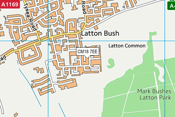 CM18 7EE map - OS VectorMap District (Ordnance Survey)