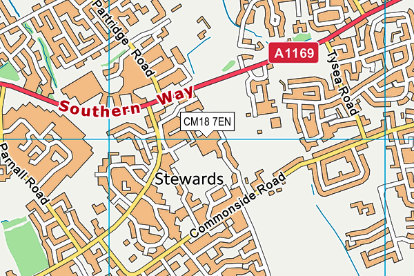 CM18 7EN map - OS VectorMap District (Ordnance Survey)