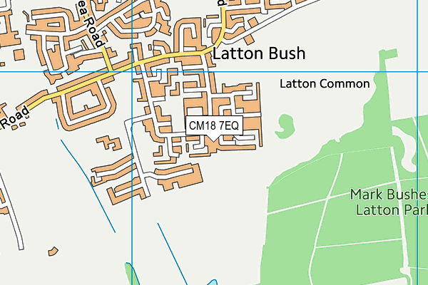 CM18 7EQ map - OS VectorMap District (Ordnance Survey)