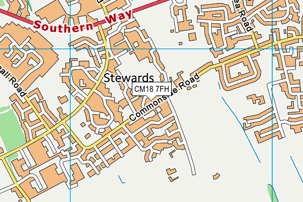 CM18 7FH map - OS VectorMap District (Ordnance Survey)