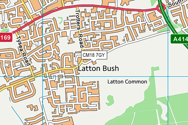 CM18 7GY map - OS VectorMap District (Ordnance Survey)