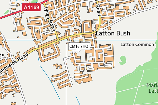 CM18 7HQ map - OS VectorMap District (Ordnance Survey)