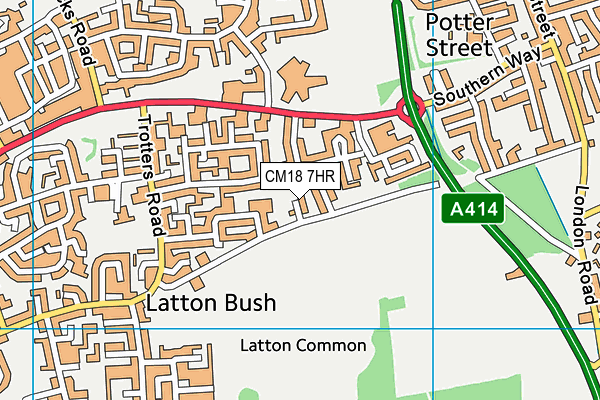 CM18 7HR map - OS VectorMap District (Ordnance Survey)