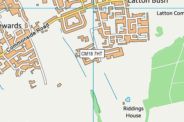 Latton Green Primary Academy map (CM18 7HT) - OS VectorMap District (Ordnance Survey)