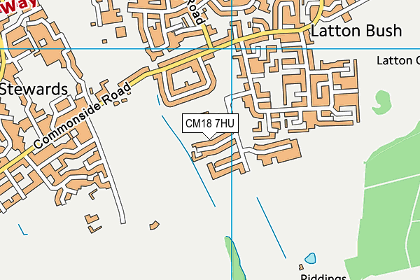 CM18 7HU map - OS VectorMap District (Ordnance Survey)