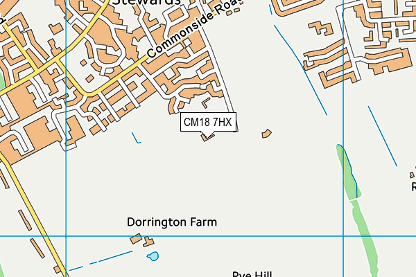 CM18 7HX map - OS VectorMap District (Ordnance Survey)