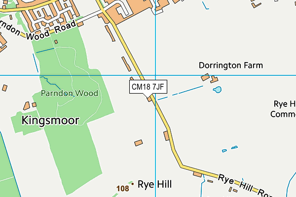 CM18 7JF map - OS VectorMap District (Ordnance Survey)