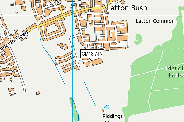 CM18 7JN map - OS VectorMap District (Ordnance Survey)