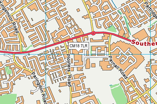 CM18 7LR map - OS VectorMap District (Ordnance Survey)