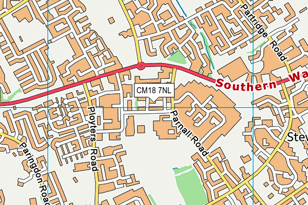 CM18 7NL map - OS VectorMap District (Ordnance Survey)