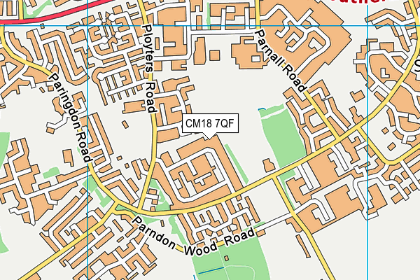 CM18 7QF map - OS VectorMap District (Ordnance Survey)
