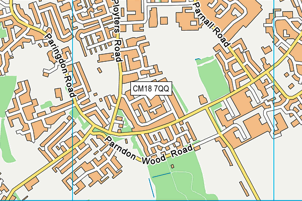 CM18 7QQ map - OS VectorMap District (Ordnance Survey)