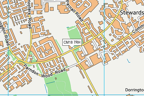 St James Church of England Primary School map (CM18 7RH) - OS VectorMap District (Ordnance Survey)