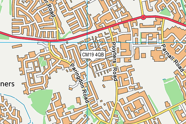 CM19 4QB map - OS VectorMap District (Ordnance Survey)