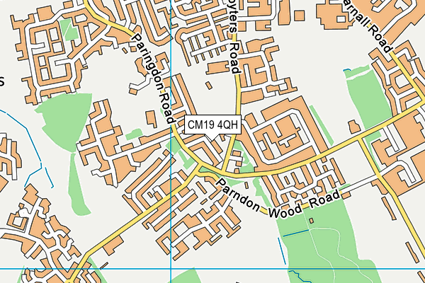CM19 4QH map - OS VectorMap District (Ordnance Survey)