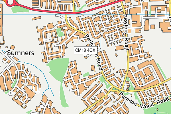 CM19 4QX map - OS VectorMap District (Ordnance Survey)