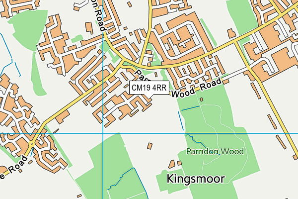 CM19 4RR map - OS VectorMap District (Ordnance Survey)