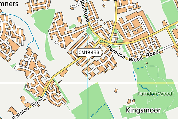 CM19 4RS map - OS VectorMap District (Ordnance Survey)