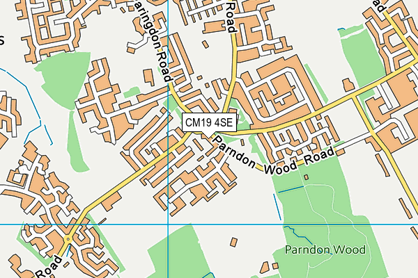 CM19 4SE map - OS VectorMap District (Ordnance Survey)
