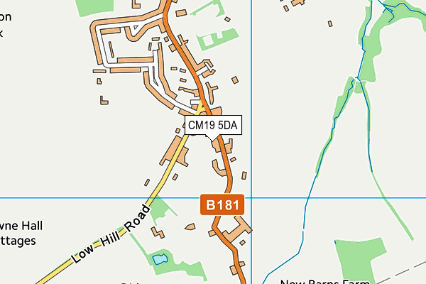 CM19 5DA map - OS VectorMap District (Ordnance Survey)