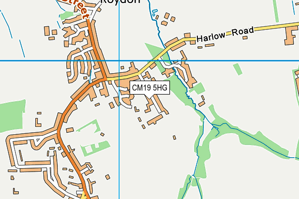 CM19 5HG map - OS VectorMap District (Ordnance Survey)