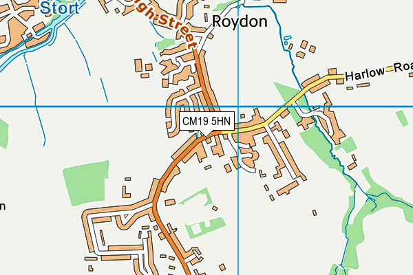 Roydon Primary Academy map (CM19 5HN) - OS VectorMap District (Ordnance Survey)