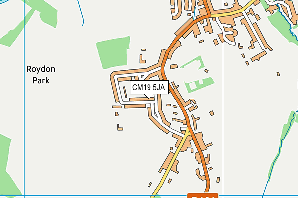 CM19 5JA map - OS VectorMap District (Ordnance Survey)
