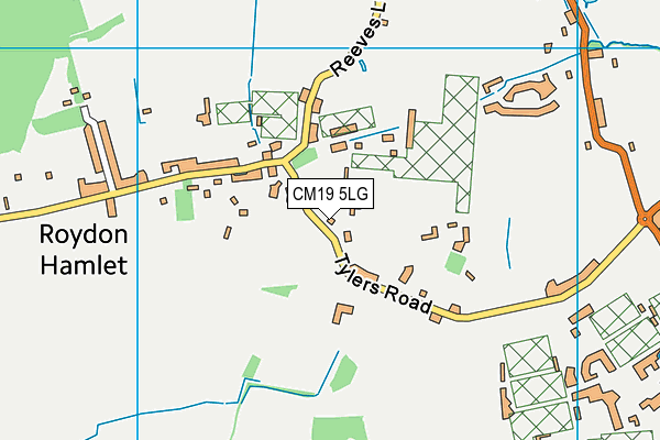 CM19 5LG map - OS VectorMap District (Ordnance Survey)