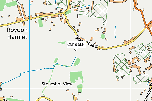 CM19 5LH map - OS VectorMap District (Ordnance Survey)