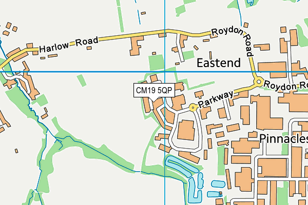 CM19 5QP map - OS VectorMap District (Ordnance Survey)
