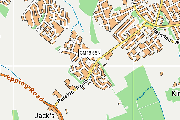 CM19 5SN map - OS VectorMap District (Ordnance Survey)