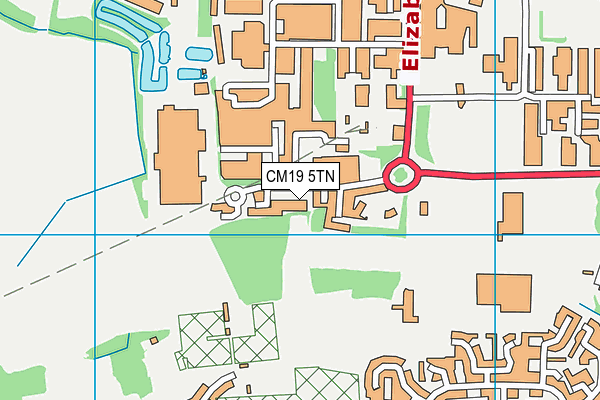 CM19 5TN map - OS VectorMap District (Ordnance Survey)