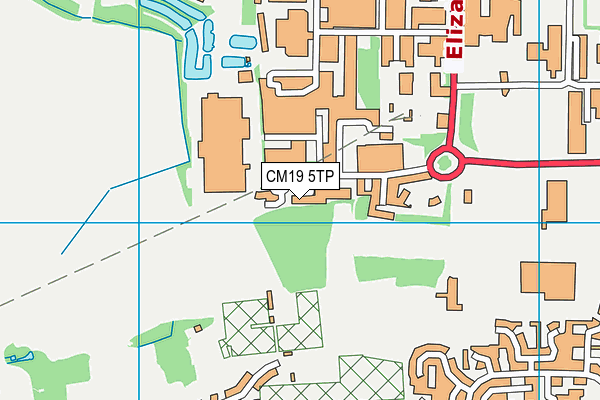 CM19 5TP map - OS VectorMap District (Ordnance Survey)
