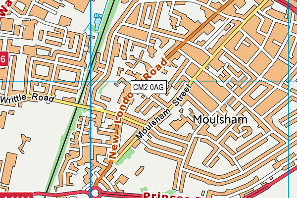 CM2 0AG map - OS VectorMap District (Ordnance Survey)