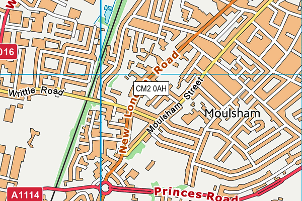 CM2 0AH map - OS VectorMap District (Ordnance Survey)